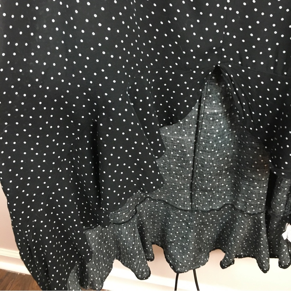 Xhileration Black Polka Dot Slip Dress Sz XS Whimsigoth Witch Coquette Camisole - Picture 8 of 11